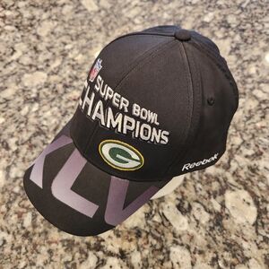 Green Bay Packers Super Bowl XLV Champions Reebok Onfield Fitted Hat